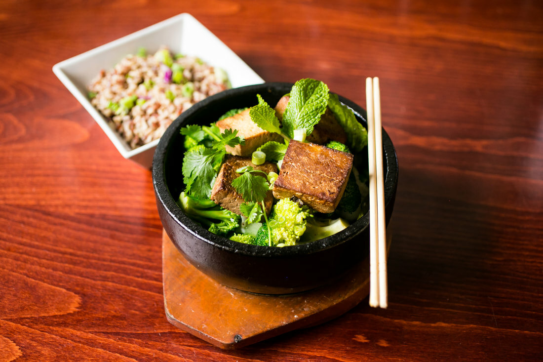 Tofu veggie bowl.